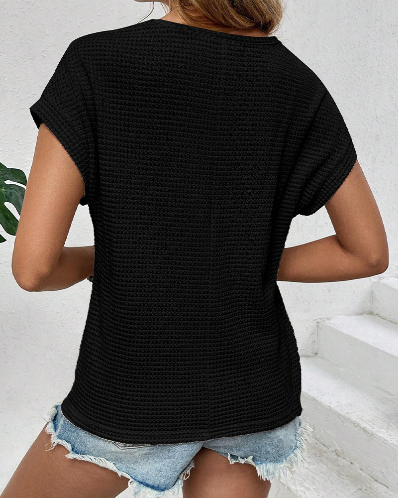 T-Shirt Raglan Maille Évidé Respirant