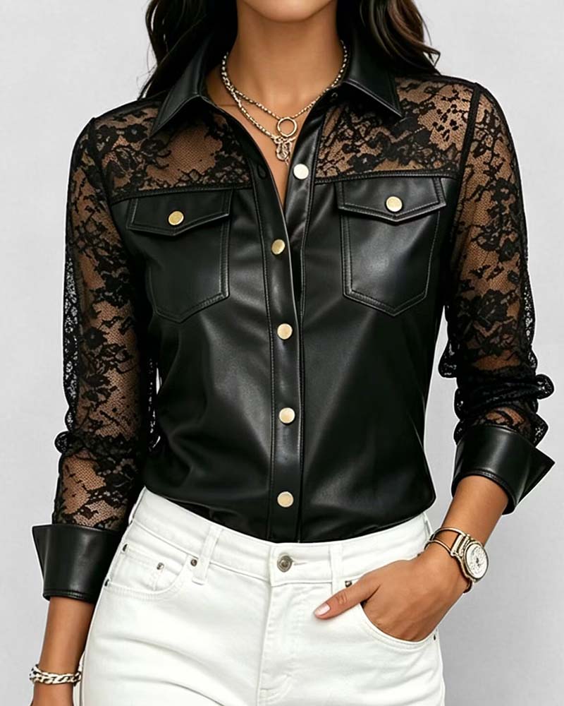 Chemise Mode Col Chemise Décontractée