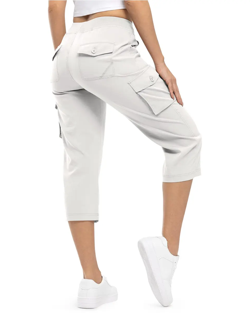 Pantalon Décontracté Court Multi-Poche Randonnée