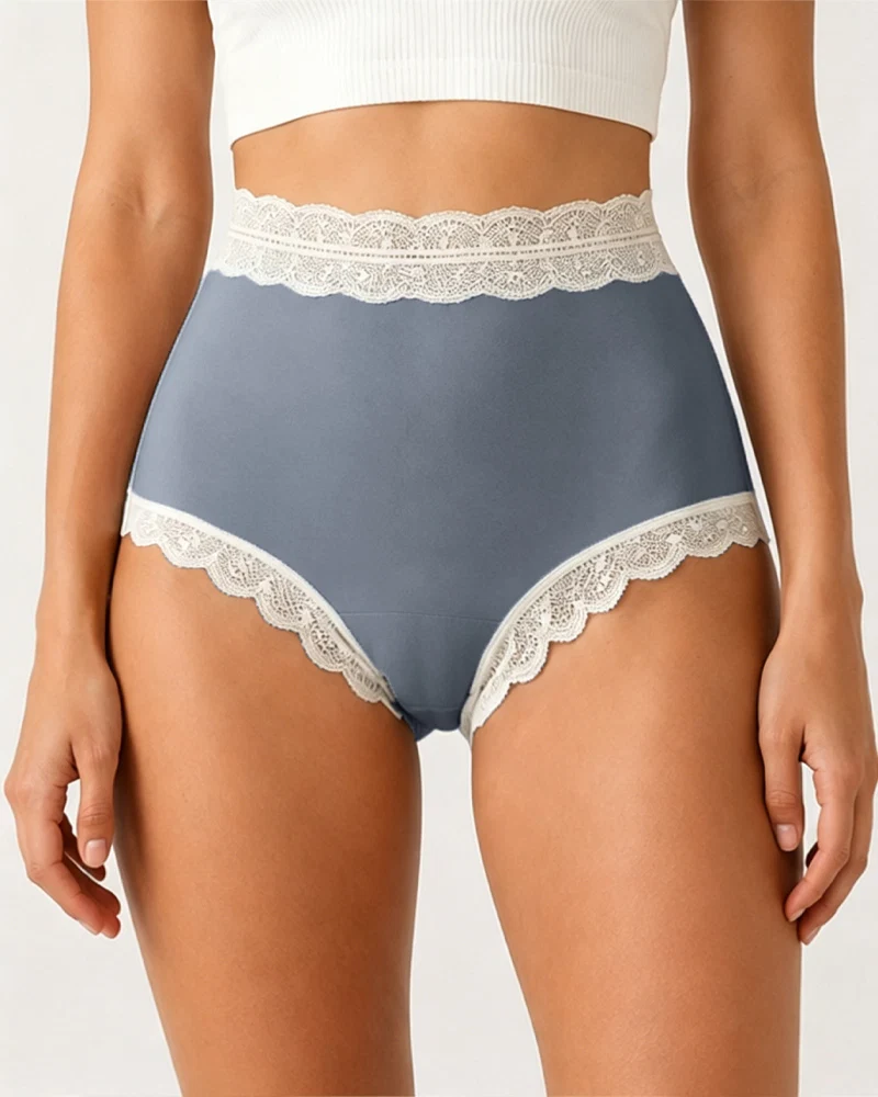 Lingerie Taille Haute Contrôle Du Ventre Sans Couture Dentelle