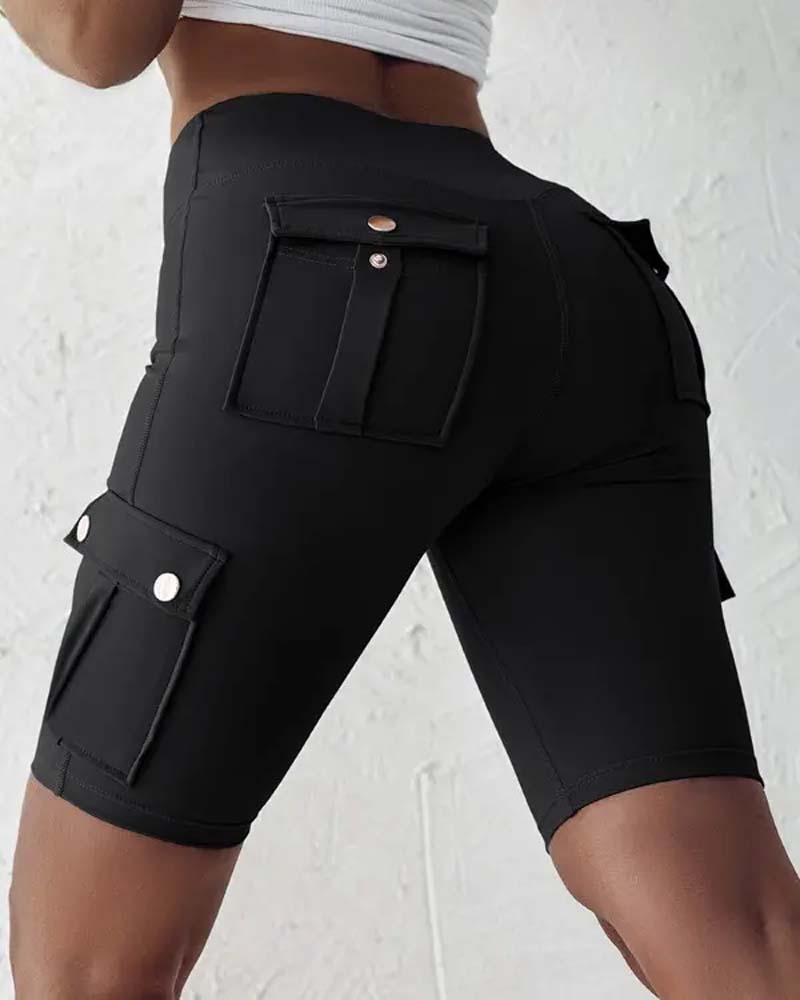 Short taille haute avec poches