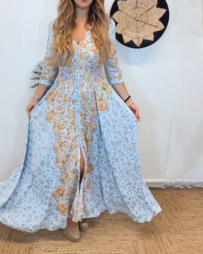 Robe longue de banlieue élégante pour femmes