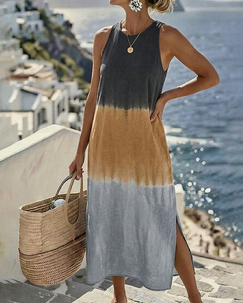 Robe sans manches et dégradé