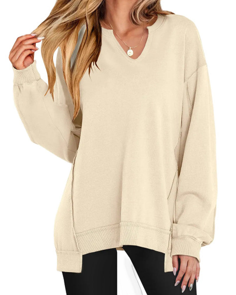 Sweat Col V Uni Loose