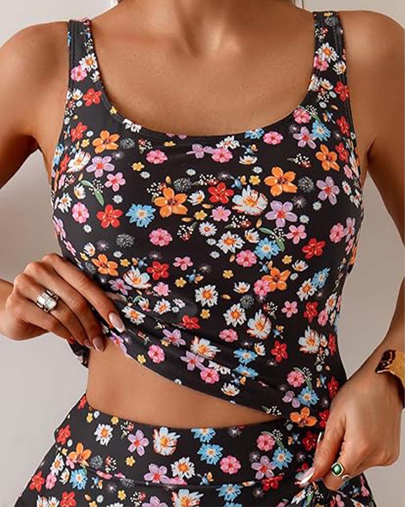 Tankini Nœud Latéral Style Vacances