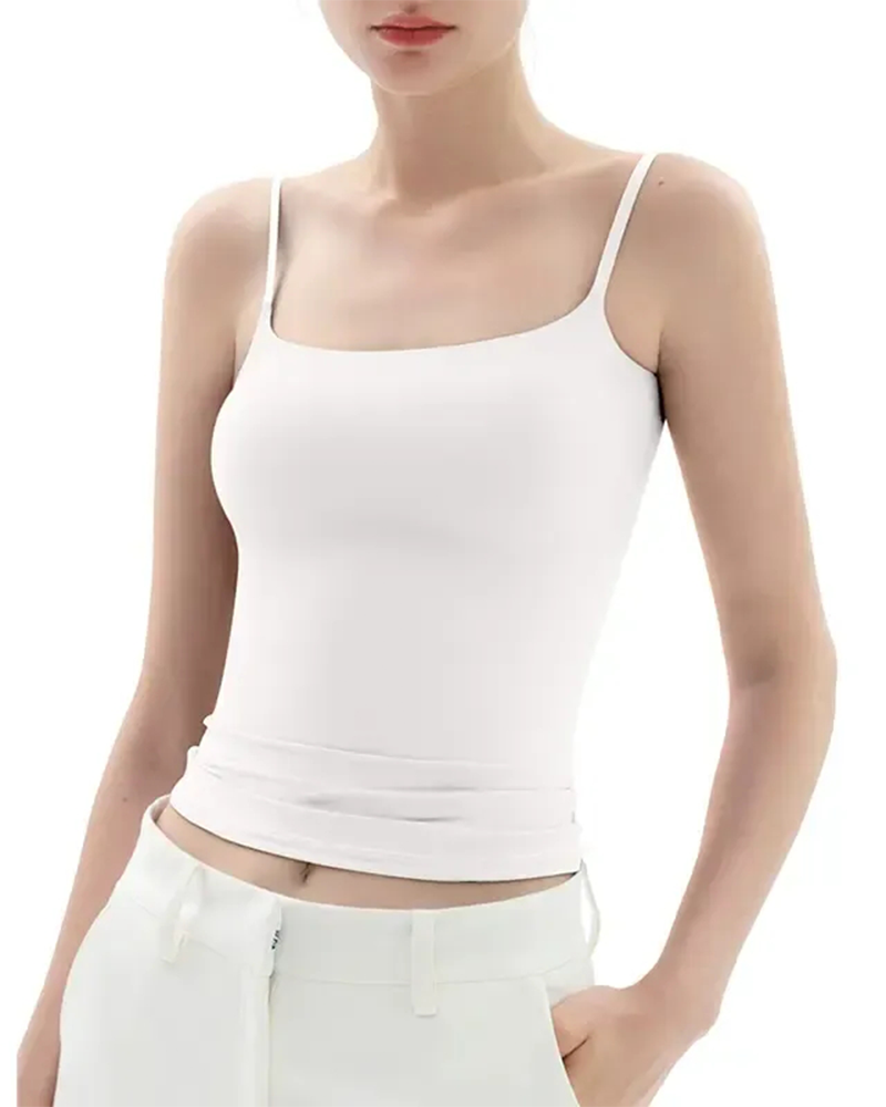 Haut Camisole Sans Couture Bretelles Spaghetti
