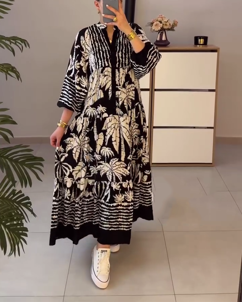 Robe décontractée ample imprimée