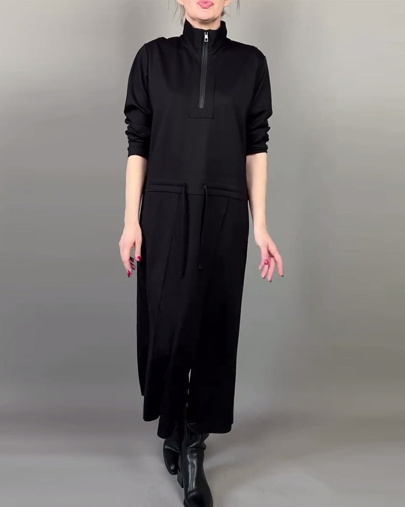 Robe Avec Col À Zip Et Allure Moderne