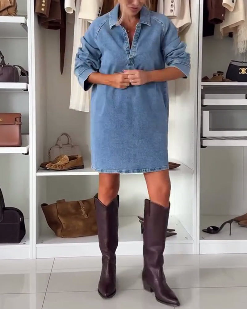 Robe Ample Manches Trois-Quarts Raglan