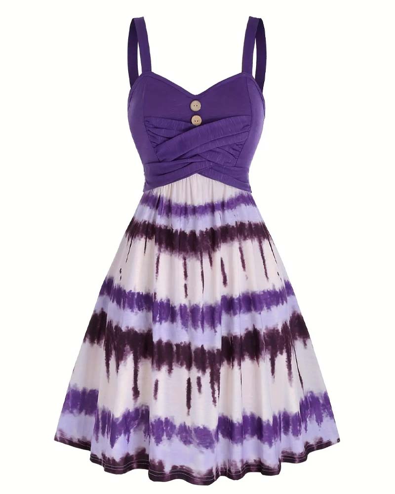 Robe Tie-Dye Bretelles Midi