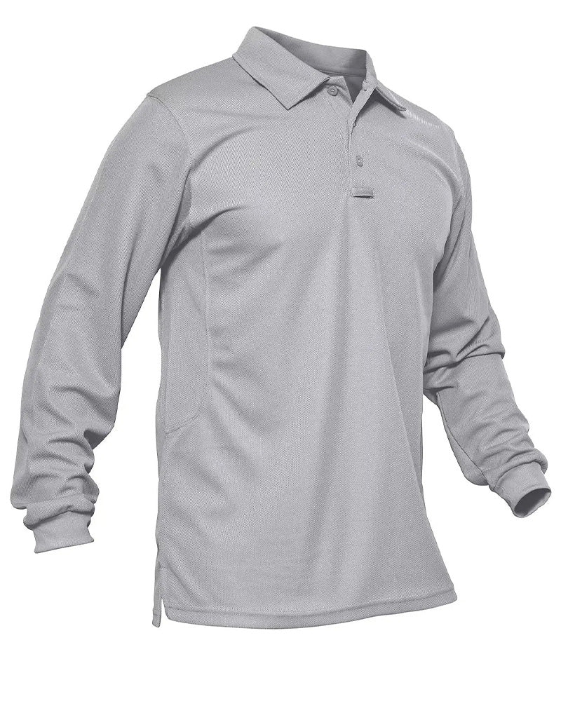 T-Shirt Col Polo Manche Longue Décontracté