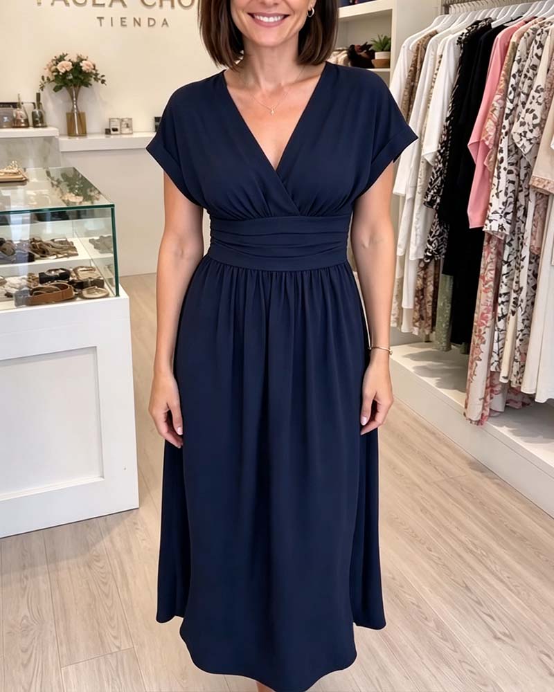 Robe Col V Cintrée Ligne A