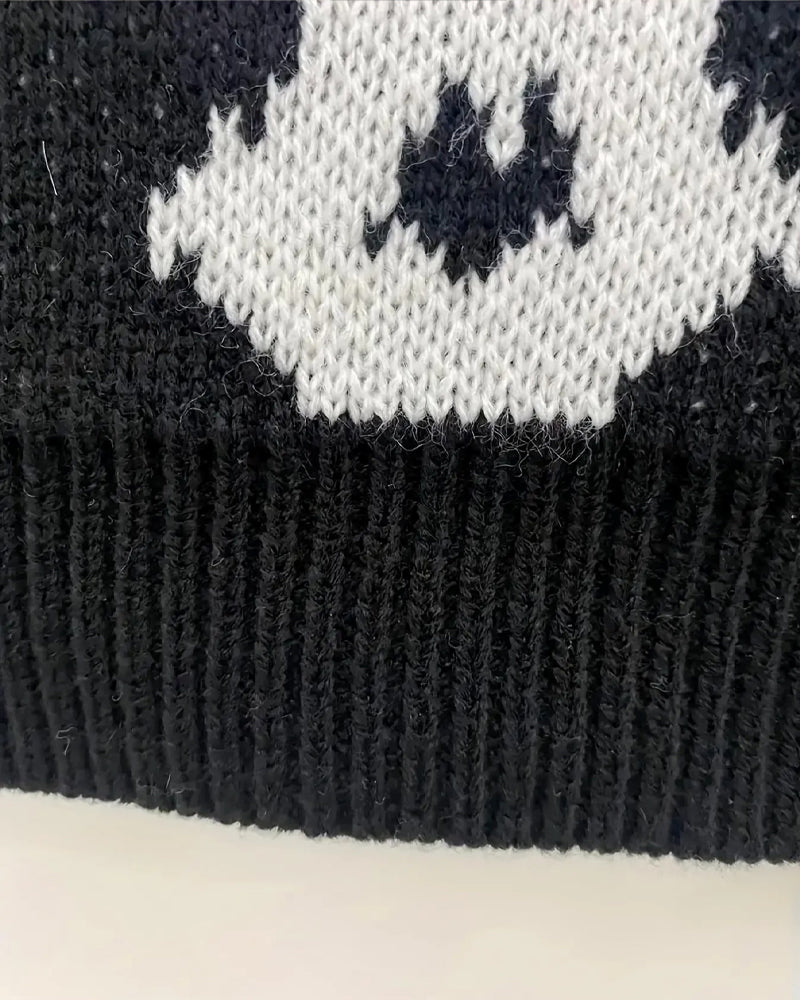 Pullover Col Rond Manches Longues Imprimé