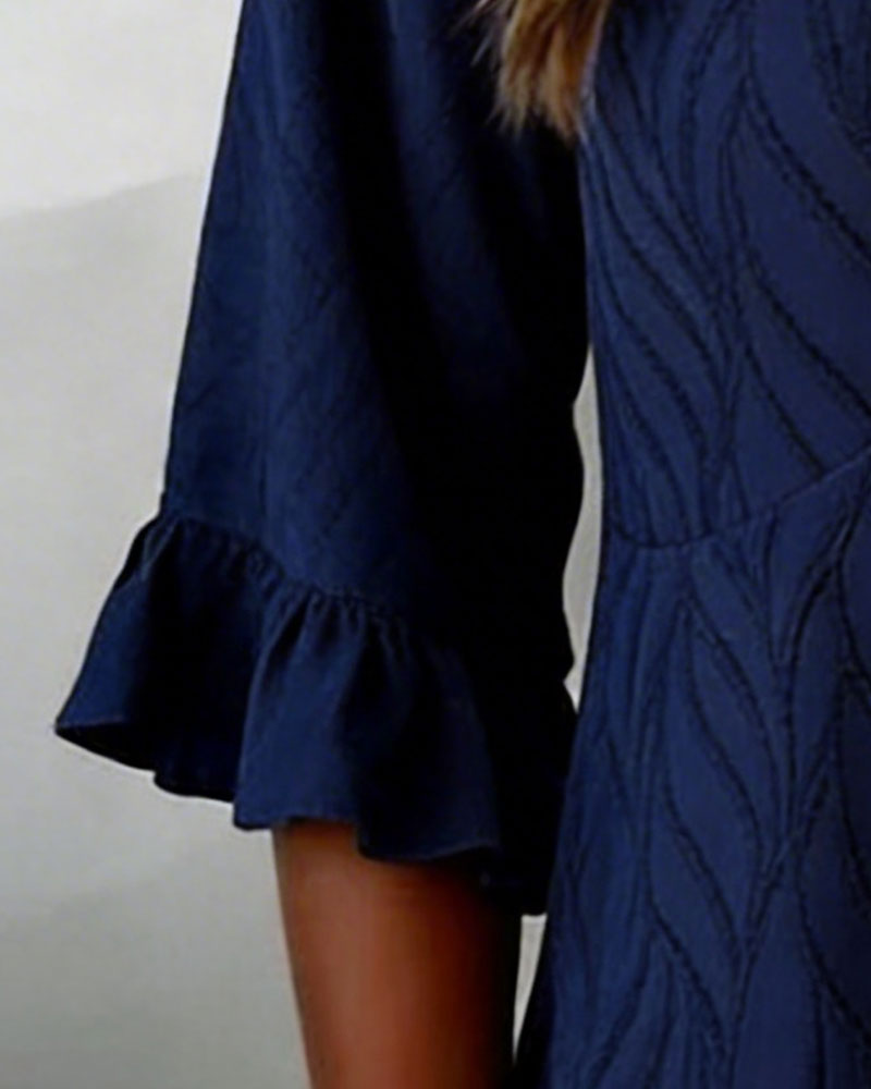 Blouse Texturée Avec Bordure À Volants