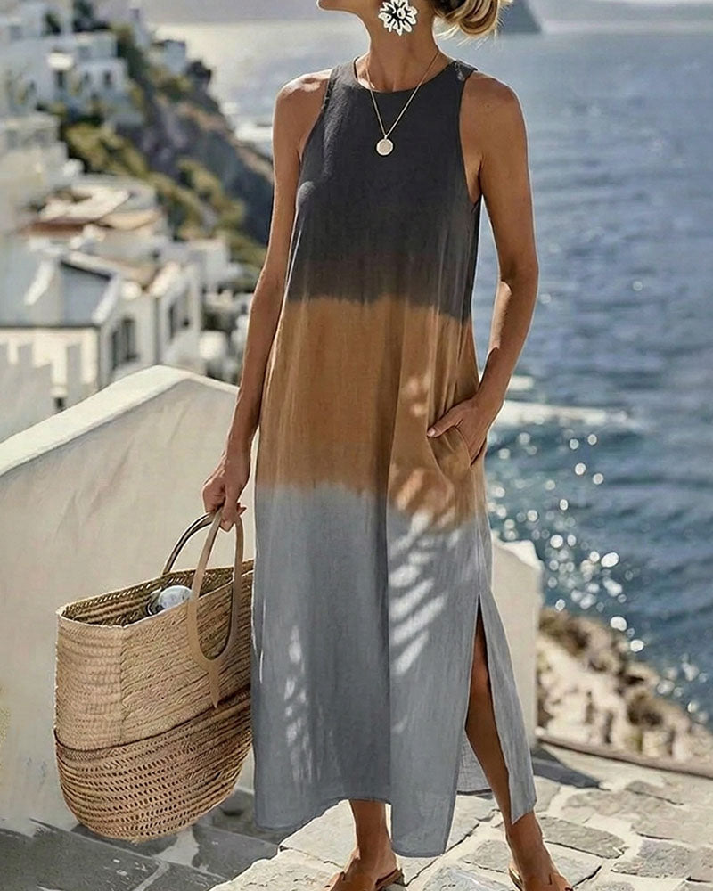 Robe sans manches et dégradé