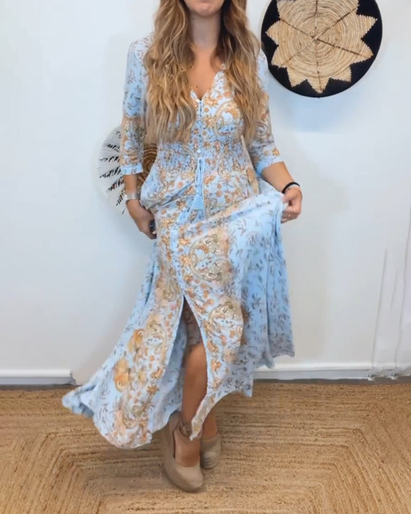 Robe longue de banlieue élégante pour femmes