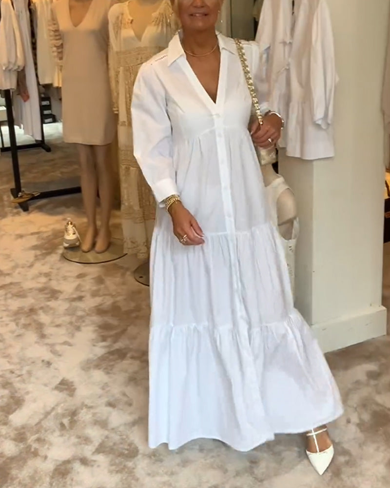 Robe avec boutons et revers