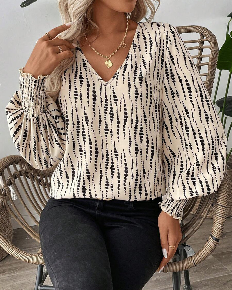Blouse V-Neck Décontractée