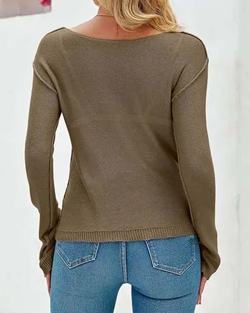 Pull Uni Manches Longues