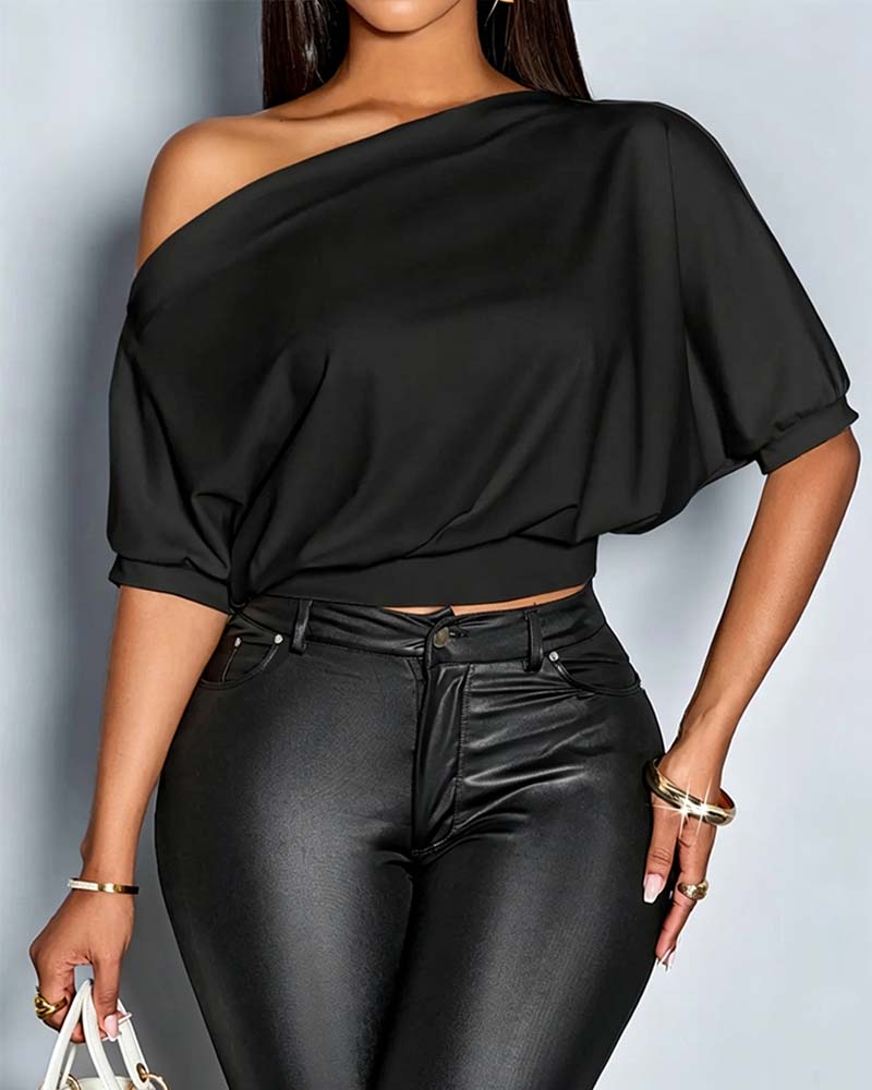 T-shirt Uni Une Épaule