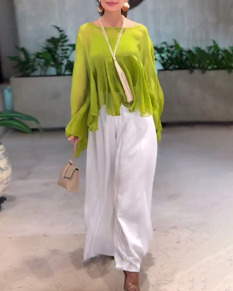 Blouse Unie Au Style Élégant