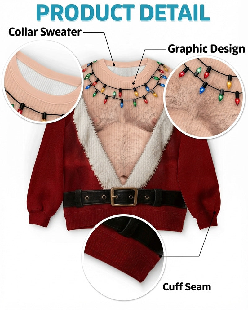 Sweat Col Rond Imprimé Muscle Style Noël