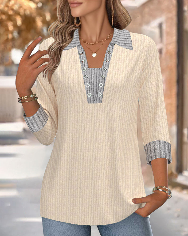 Top Revers Manches Longues