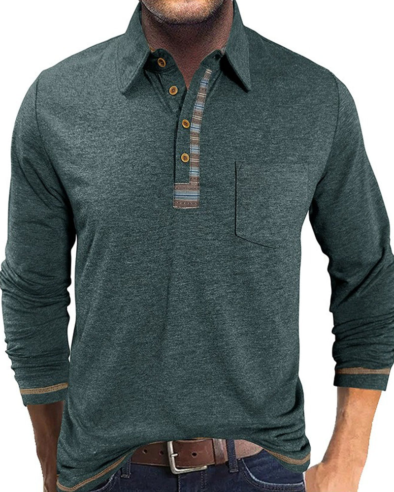Blouse Homme Bouton Revers Polo