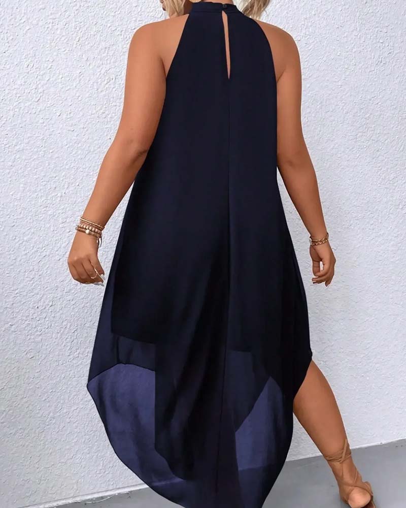 Robe Sans Manches Halter Sophistiquée