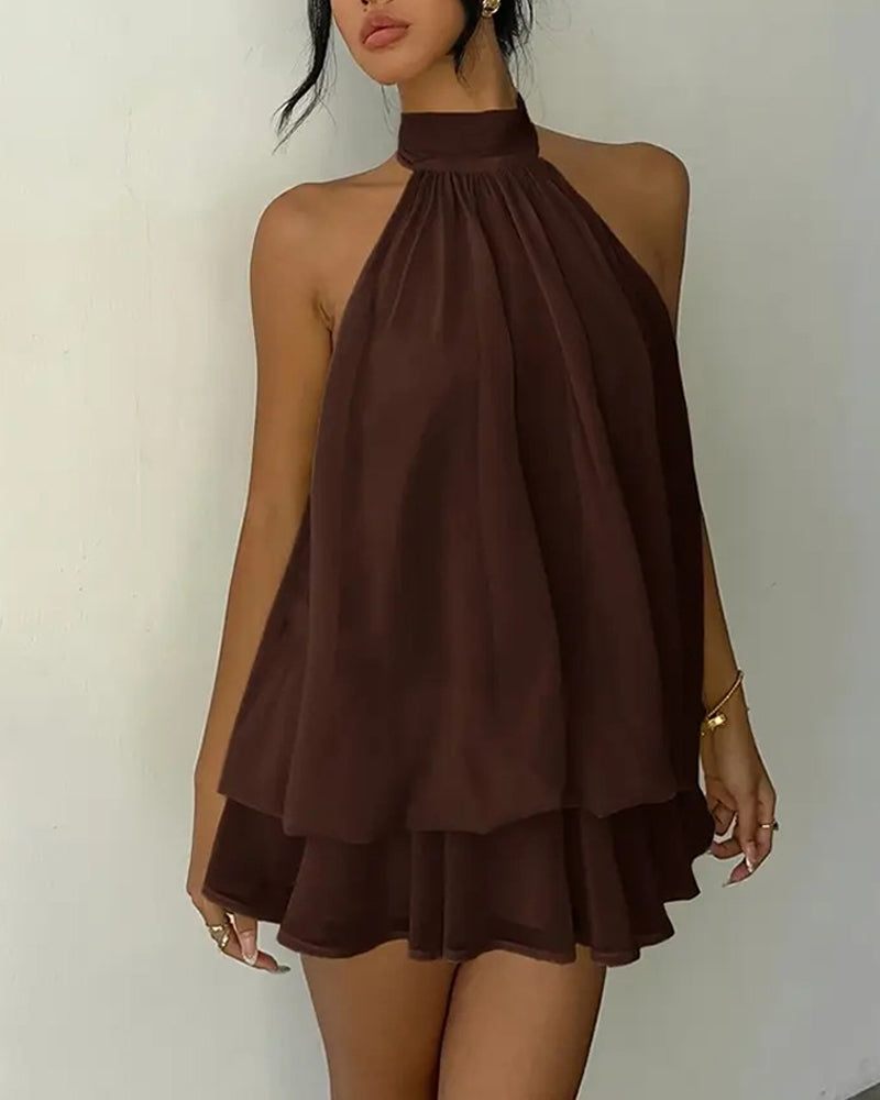 Robe Halier Chiffon Mini