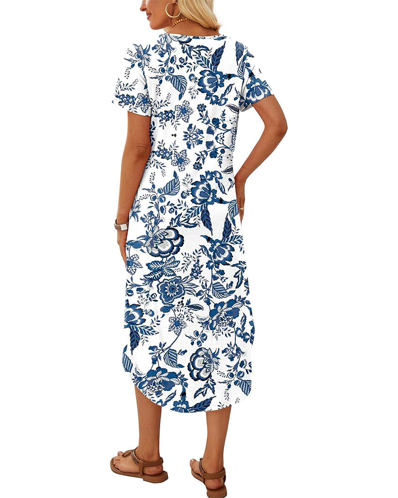 Robe Ourlet A Imprimé