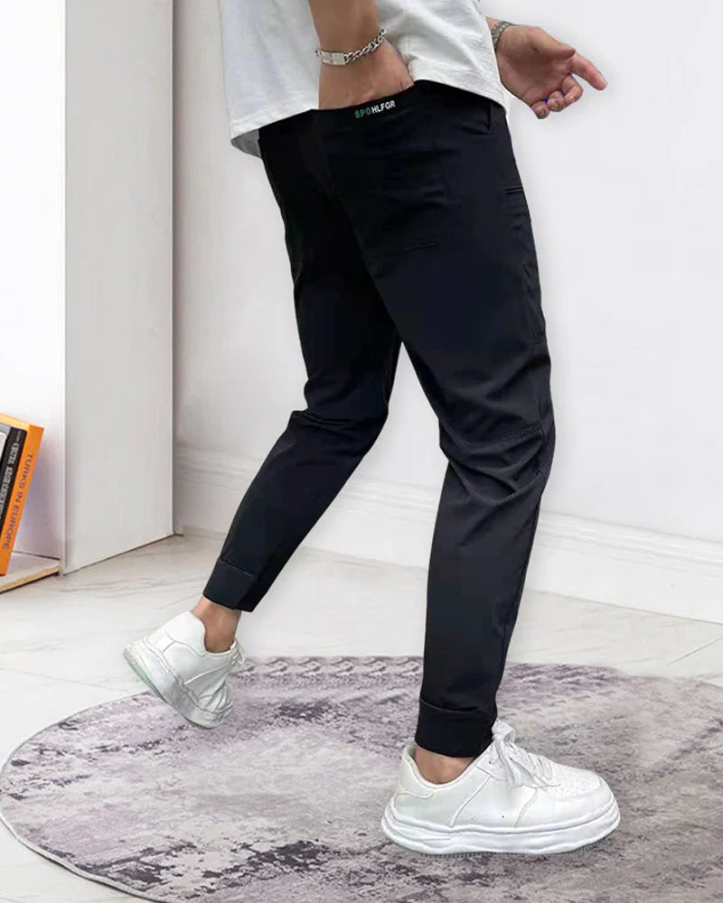 Pantalon multi-poches à haute extensibilité pour hommes