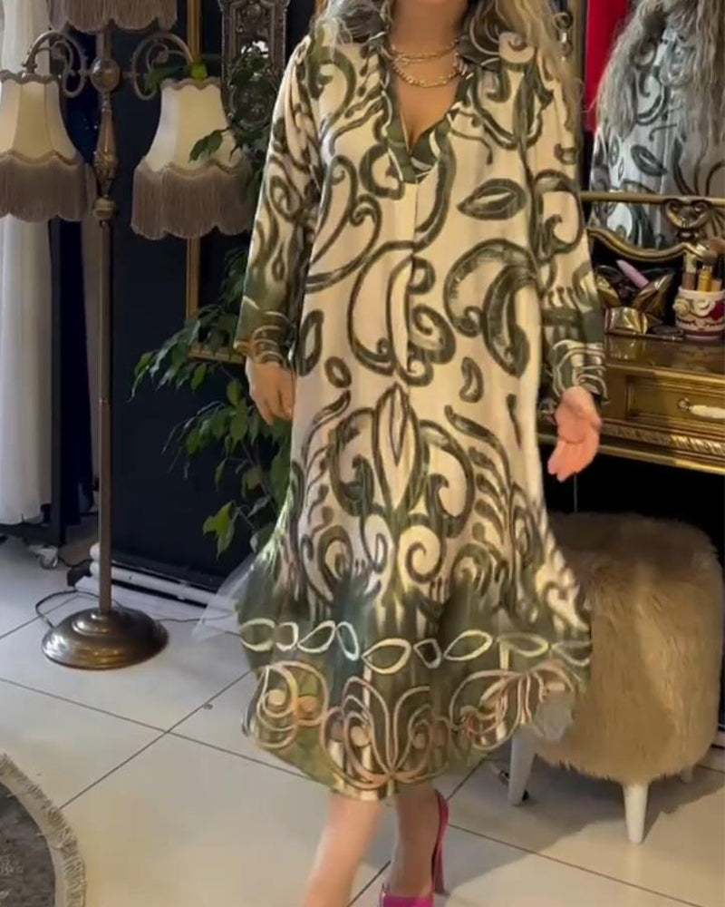 Robe imprimée ample et élégante