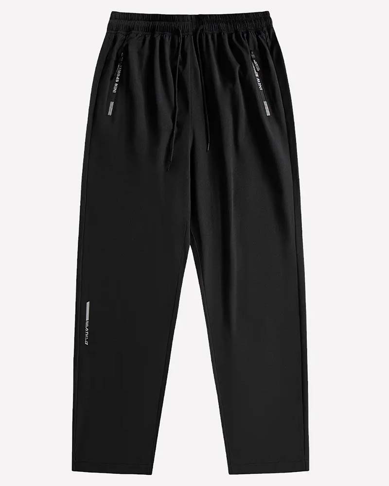 Pantalon Taille Élastique Lettre Imprimé Athlétique