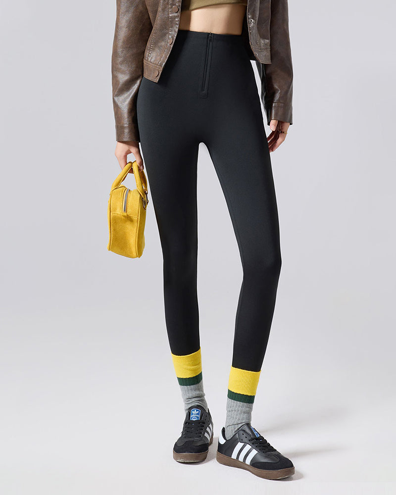 Leggings Doublé Polaire Taille Haute Galbant