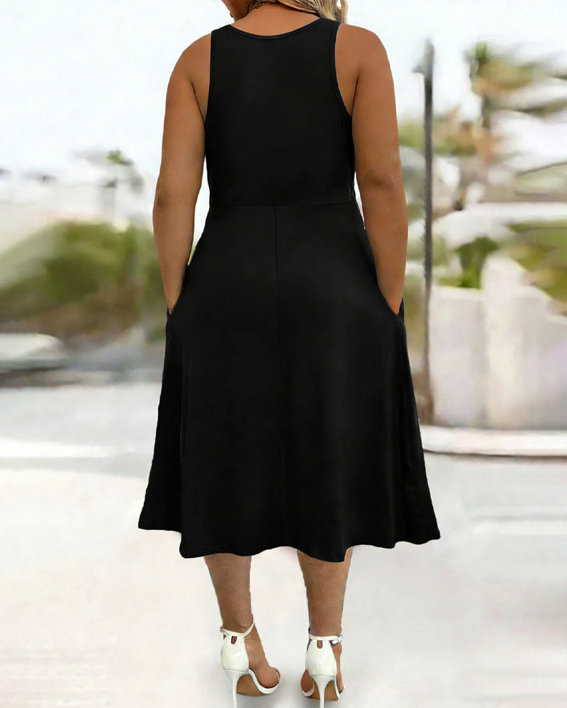 Robe Unie Poche Twist Débardeur