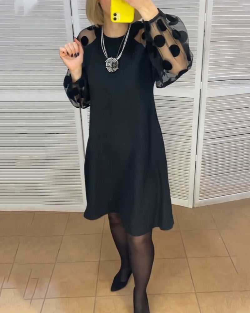 Robe au style élégant et à motif à pois