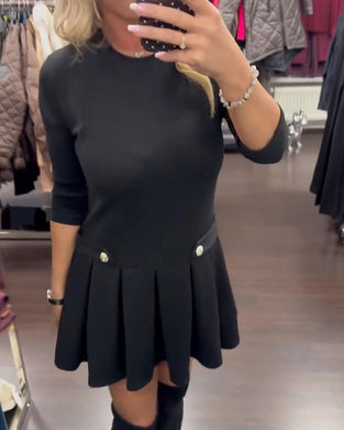 Robe Élégante Amincissante Plissée