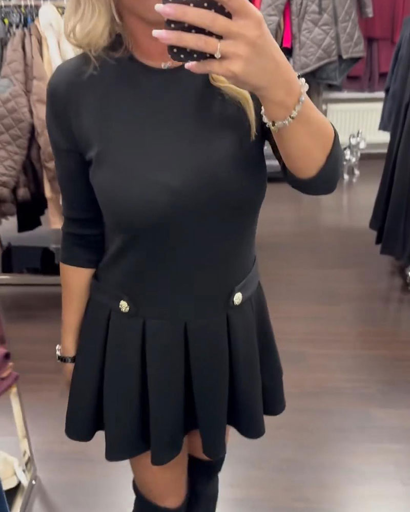 Robe Élégante Amincissante Plissée