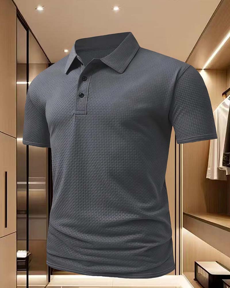 T-Shirts Revers Patte De Boutonnage Bouton