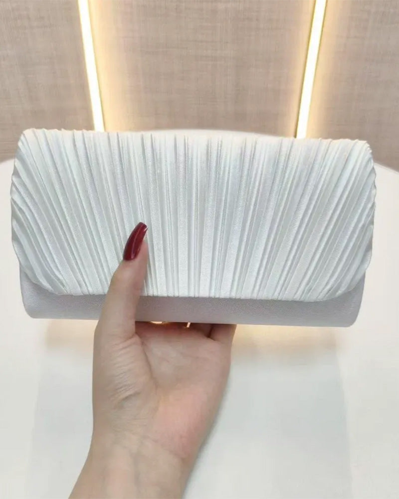Sac Solide Couleur Plissé Épaule