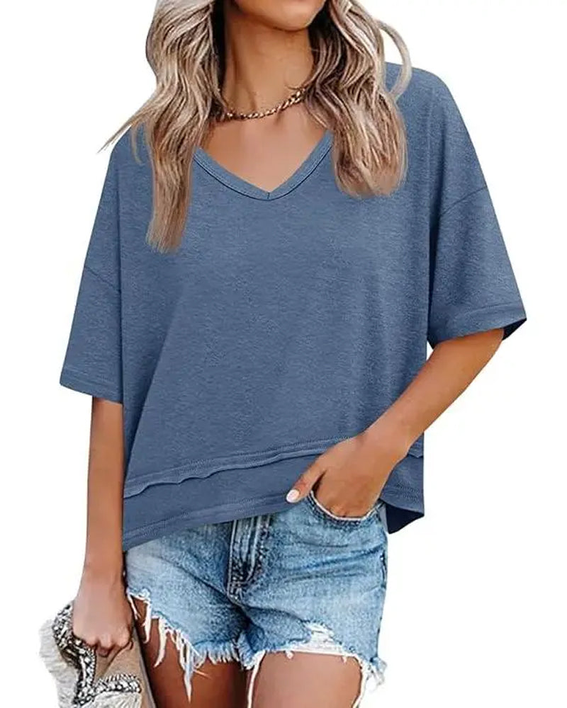 T-Shirt Uni Col V