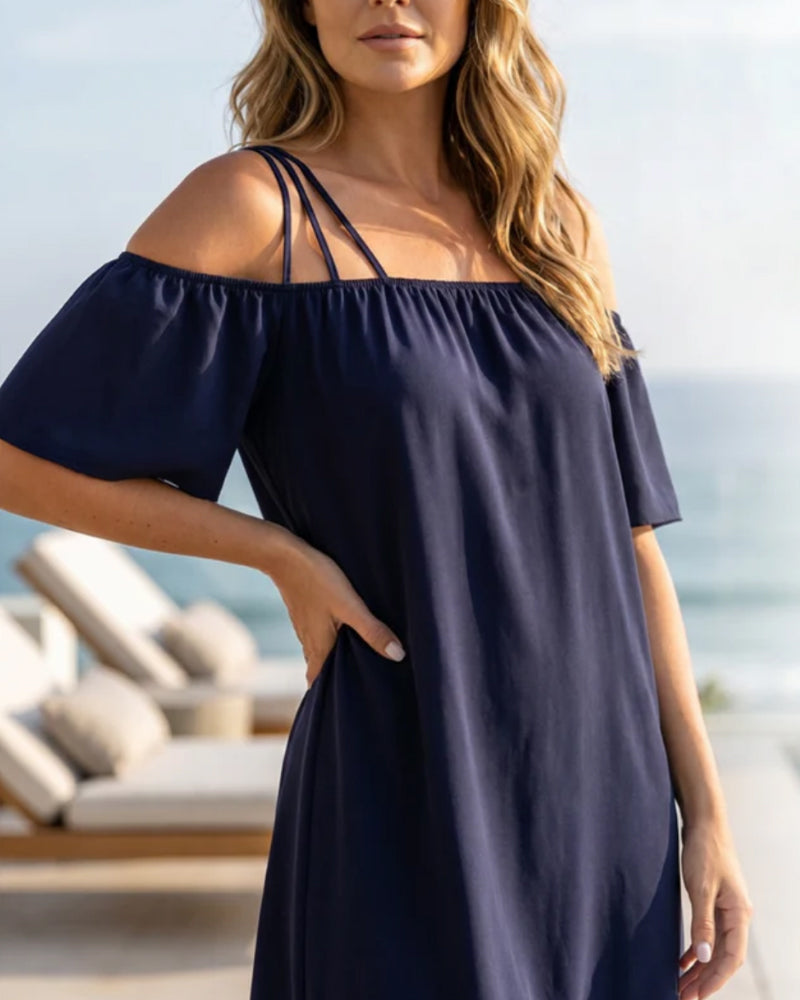 Robe Élégante Hors Épaule Bretelles