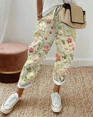 Pantalon avec poches et imprimé