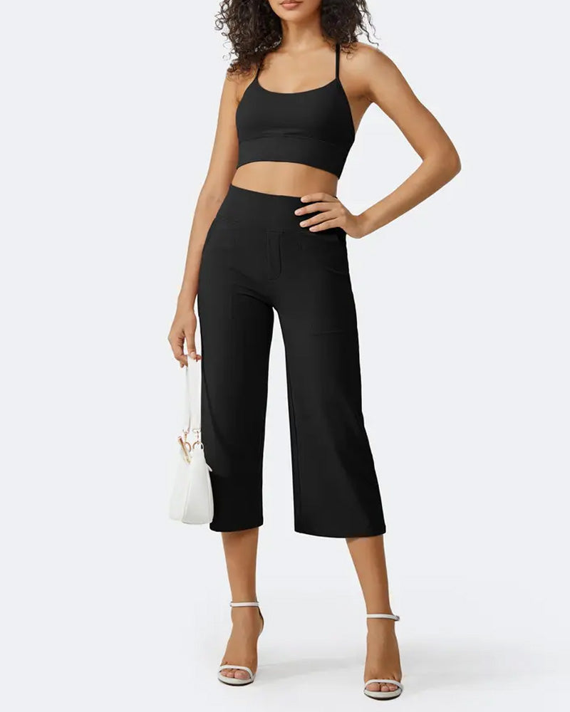 Pantalon Unie Décontracté Polyvalent Court