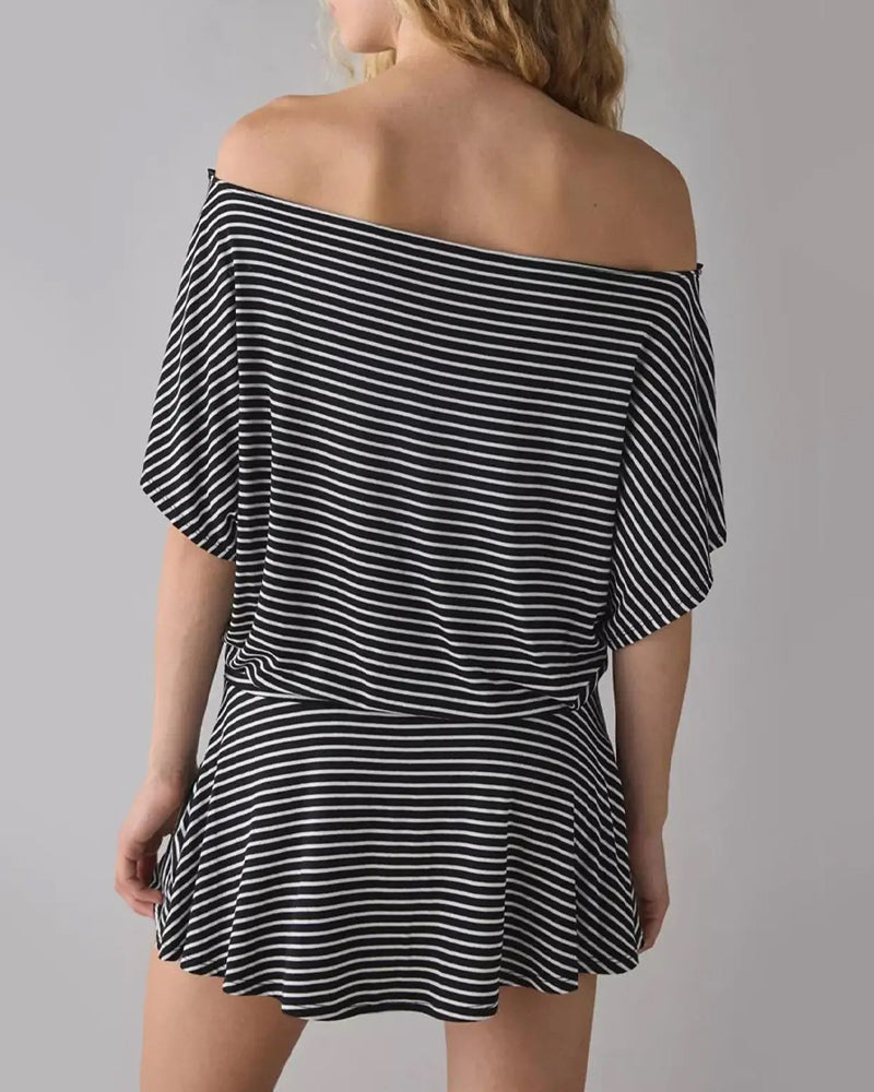 Robe Off-Shoulder Large Chauve-Souris