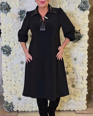 Robe Tendance À Col Avec Demi-Zip