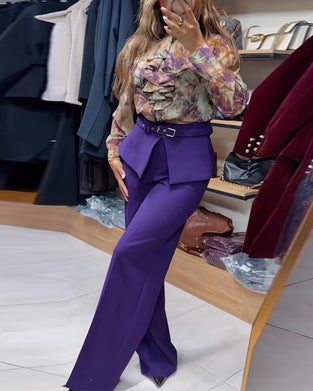 Pantalon Élégant Droit Costume