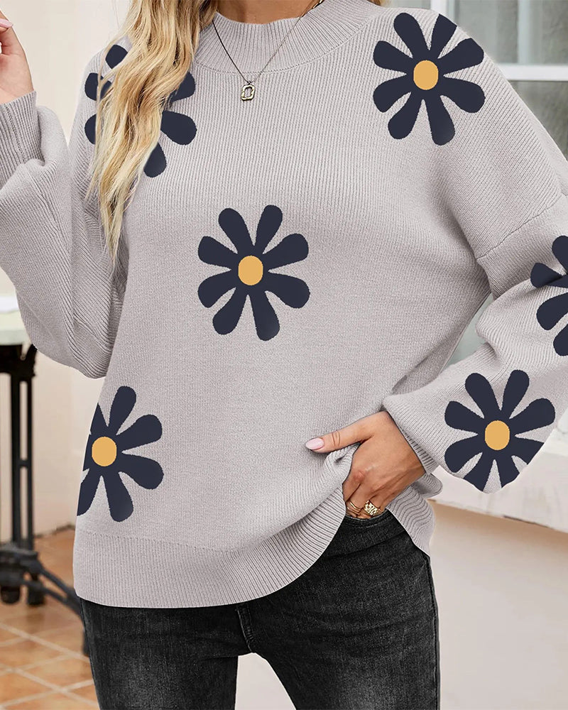 Pull Imprimé À Manches Longues