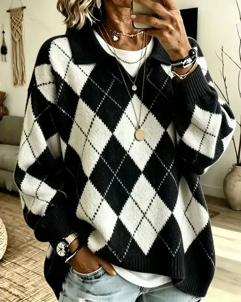 Pull Diamant Revers Loose